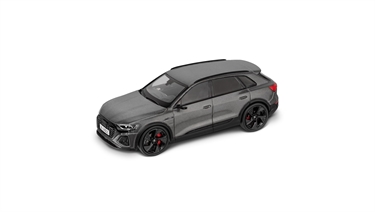 Audi Q8 e-tron, kronosgrå, 1:43 modelbil