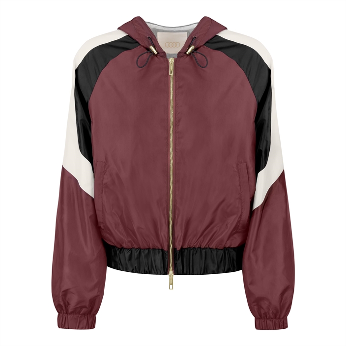 Audi windbreaker, bordeaux/sort